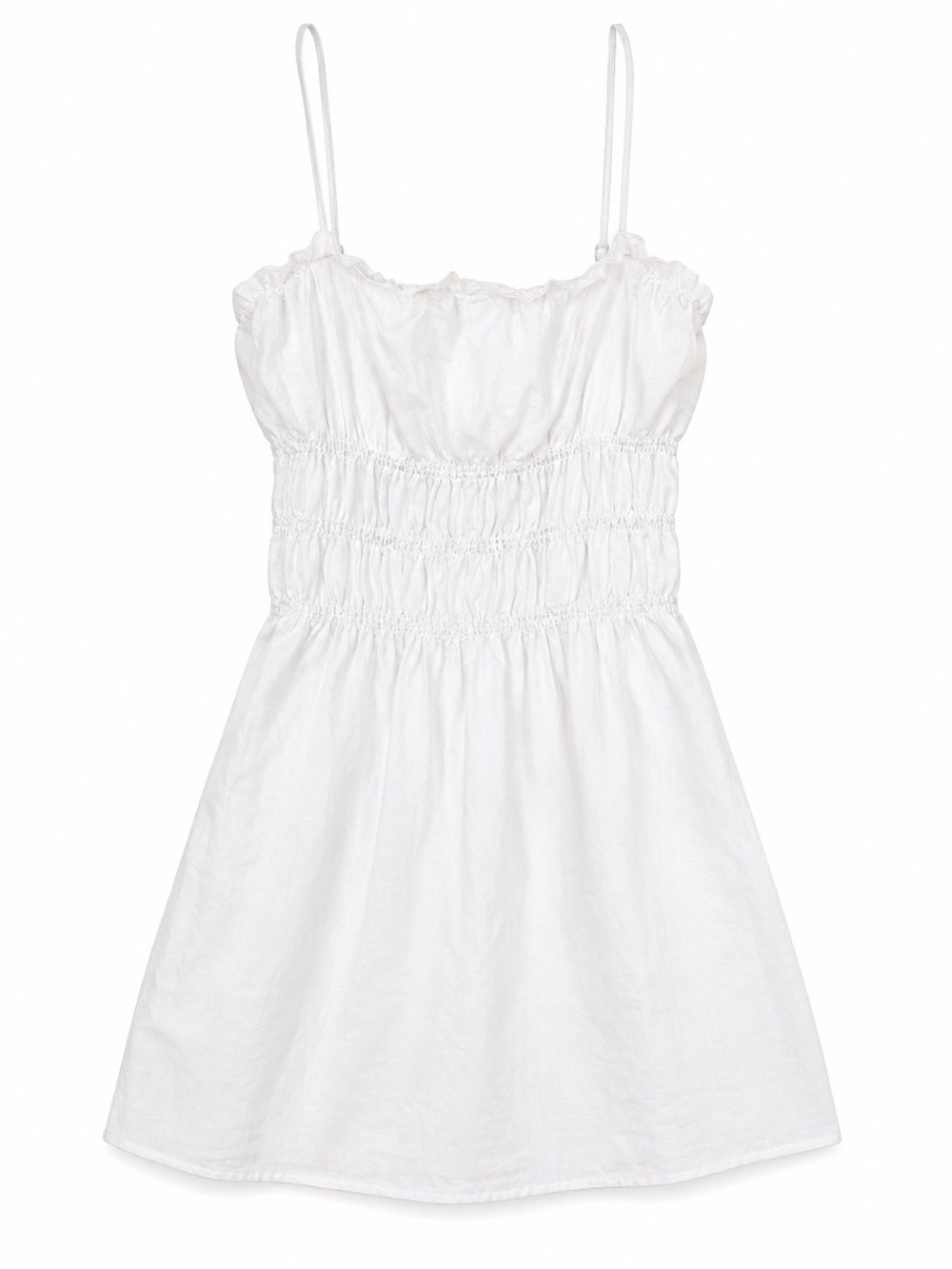 Reformation Tabatha White Linen Mini Dress Size 8 - Picture 2 of 9
